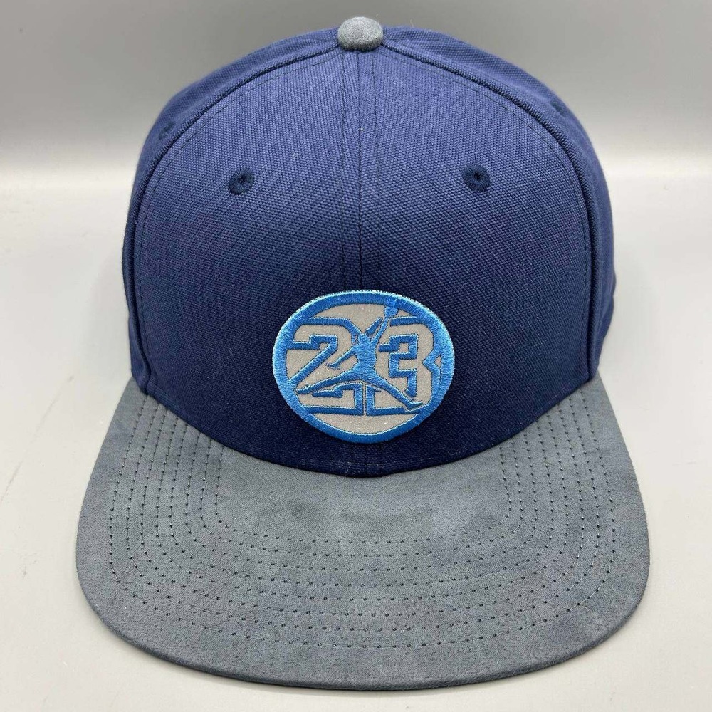 Air Jordan 23 Hat Men Blue Gray Embroidered Jumpman Snap Back Cap